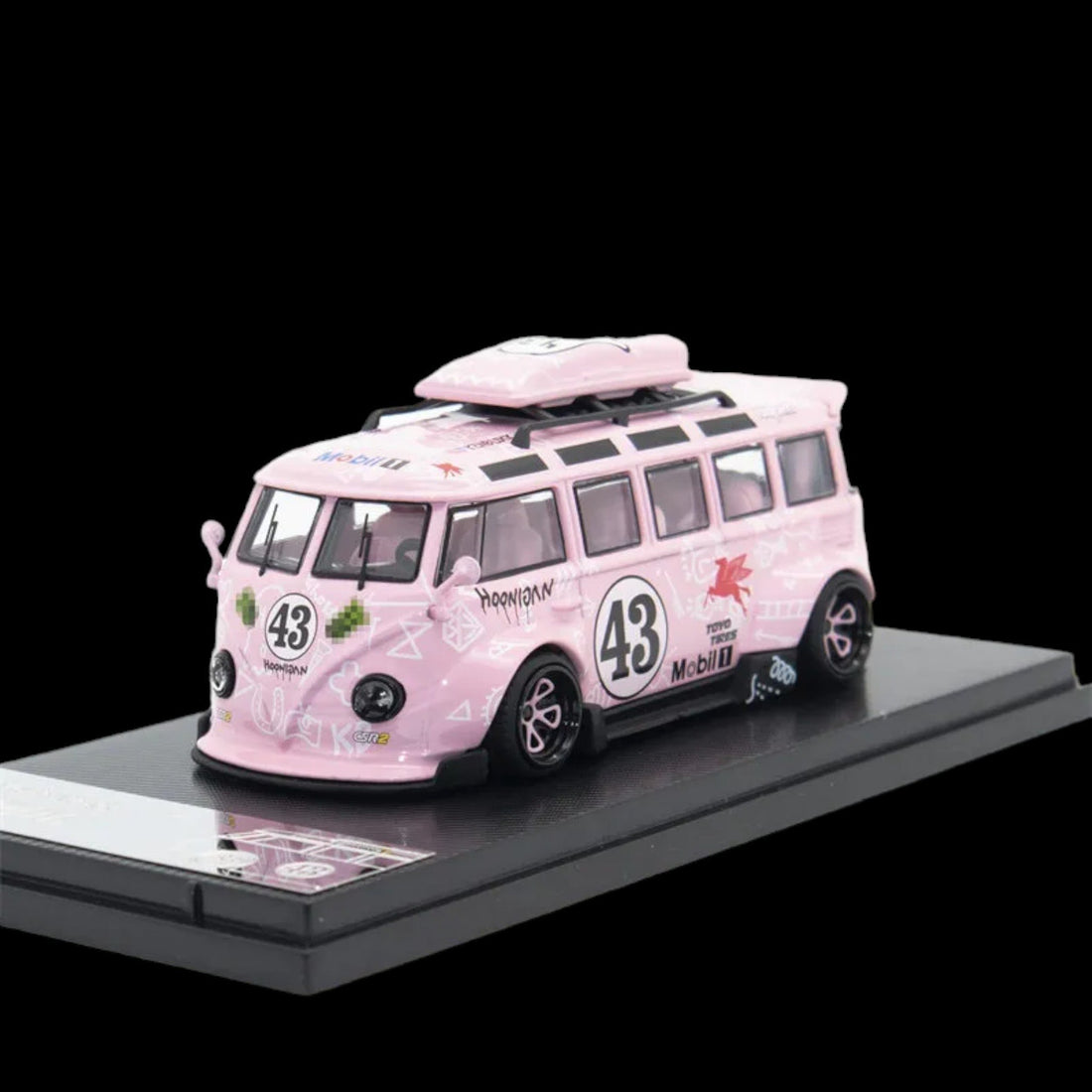 Volkswagen VW T1 Kombi #43 Hoonibus Pink Pegasus Livery Limited to 500 Pcs 1:64 by TPC