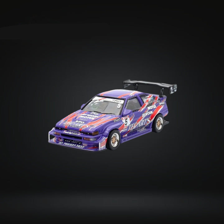 Toyota Sprinter Trueno AE86 TEC-ARTS in Purple 1:64 IN64-AE86N2-TECART by Inno64 - 2