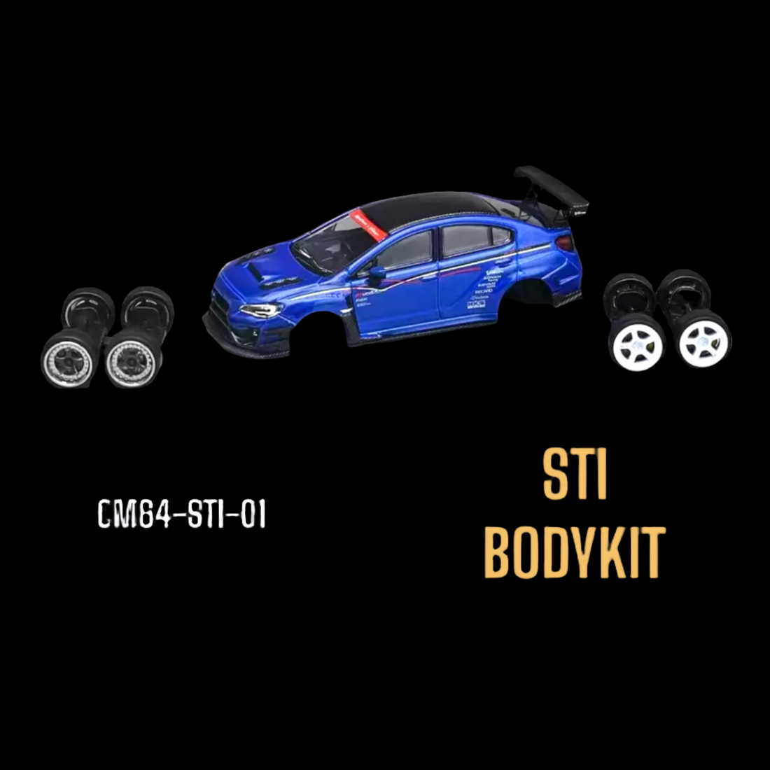 Subaru WRX STI Body Kit Blue Varis 1:64 by CM Model CM64-STI-01