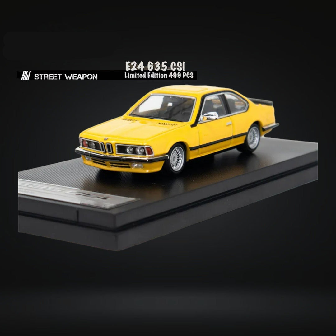 BMW E24 635 CSI in Yellow 1:64 by Street Weapon