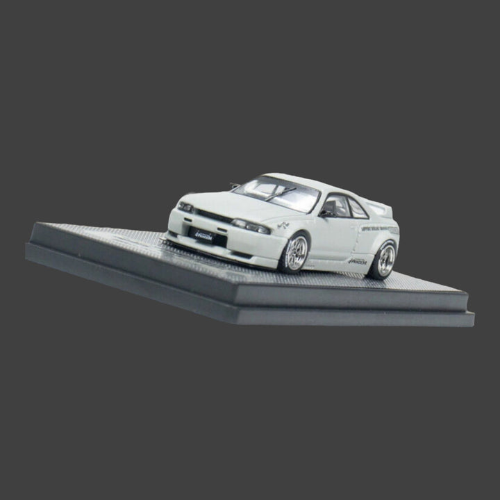 Nissan Skyline GT-R R33 "Pandem / Rocket Bunny" Widebody in Cement Grey Matte 1:64 by Inno64 IN64-R33P-CGM