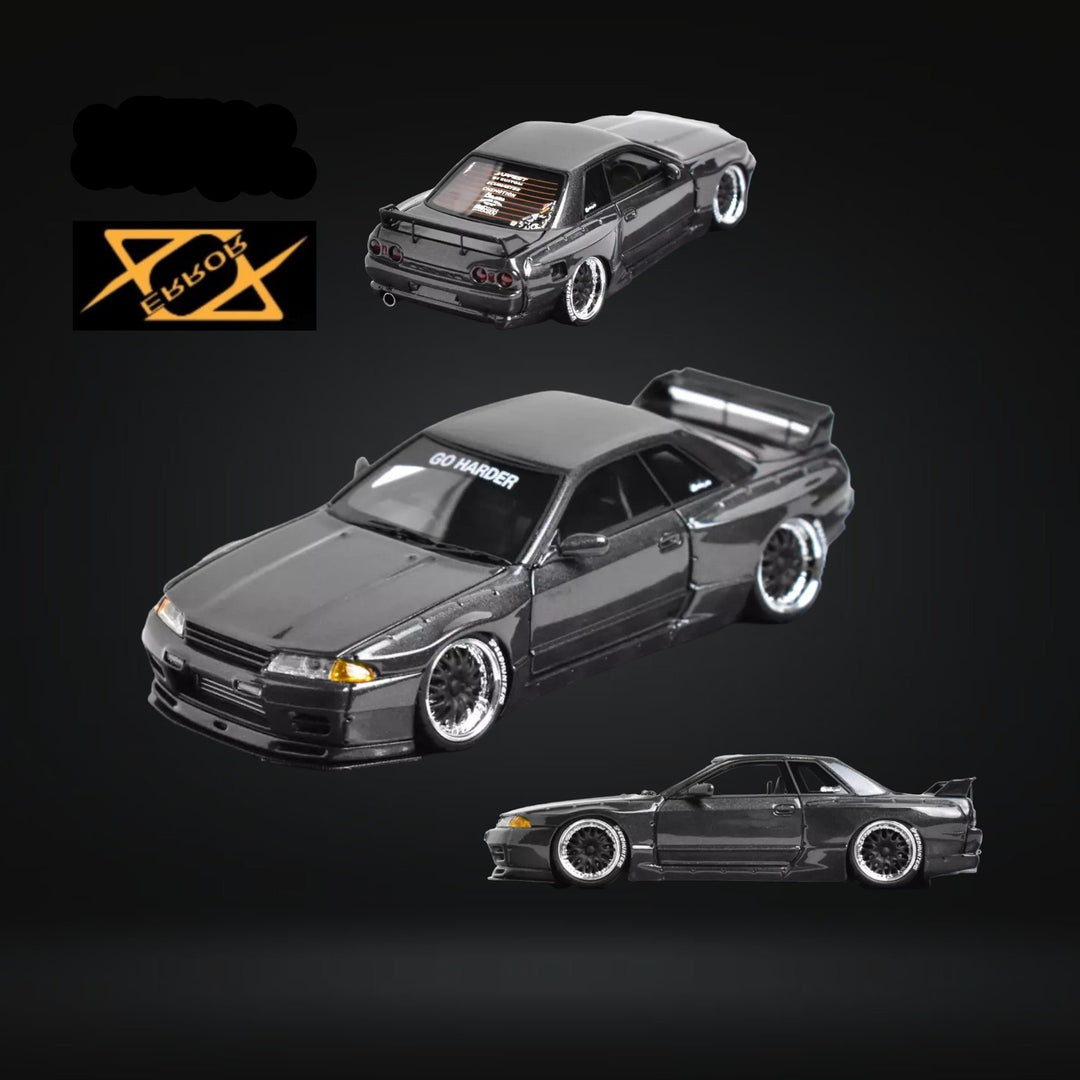 Nissan Skyline R32 Pandem Rocket Bunny Widebody Modified METAL GREY Resin 1:64 by Error404