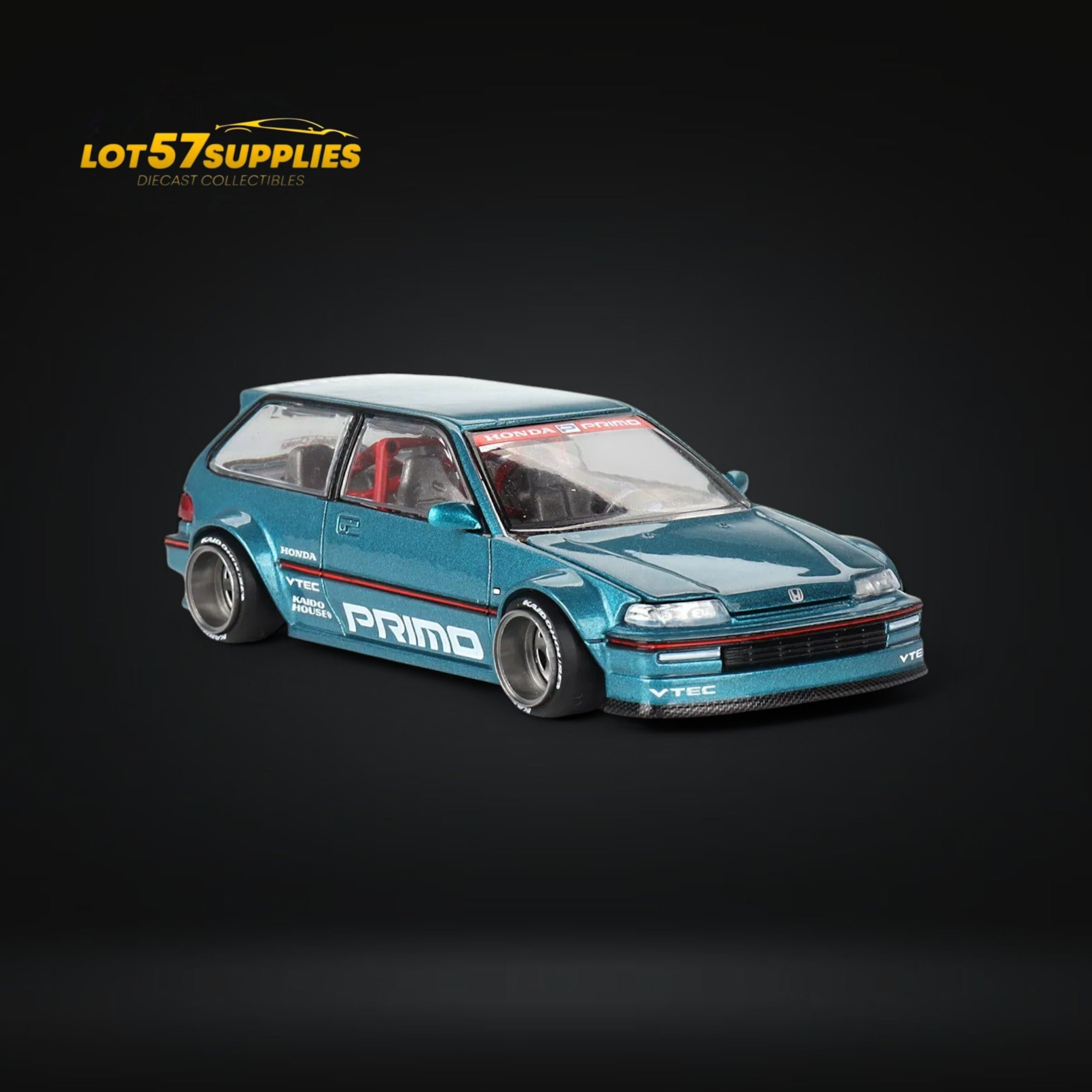 Honda Civic EF Tahitian Green V1 1:64 KHMG126 by Mini GT x Kaido House