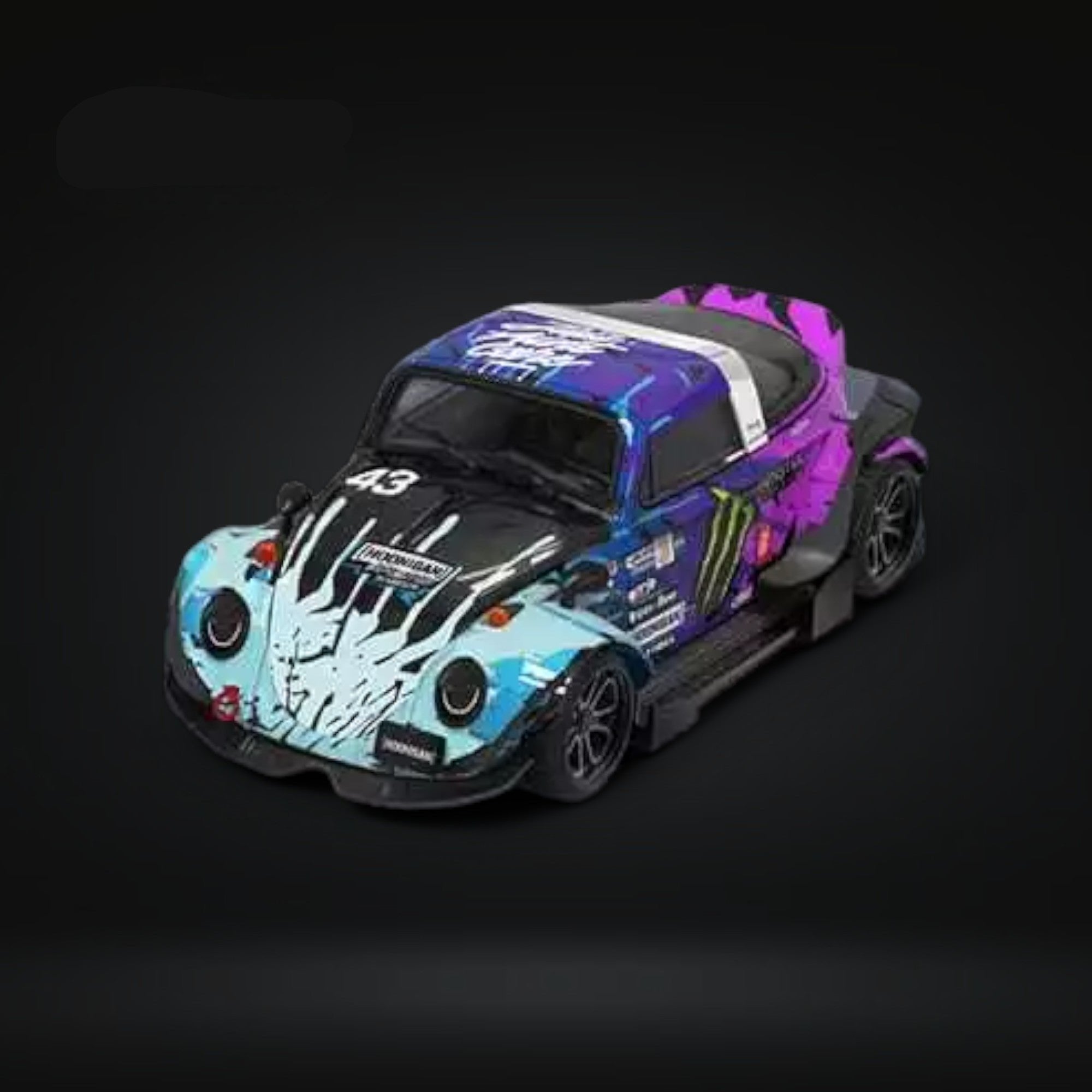 Volkswagen Beetle Targa RWB in Pink Flower Livery 1:64 by Mini