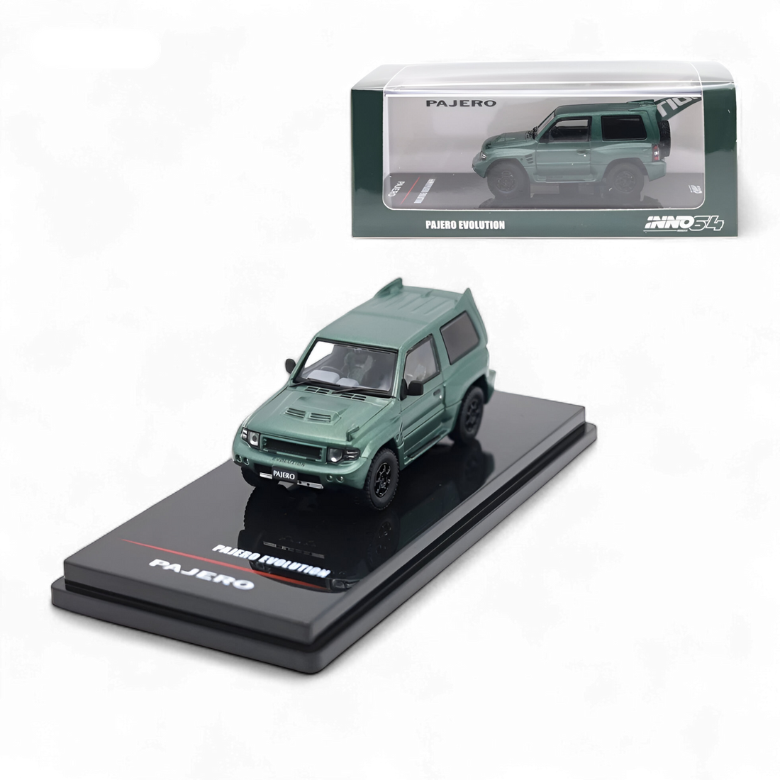 Mitsubishi Pajero Evolution Satin Green 1:64 by Inno64 