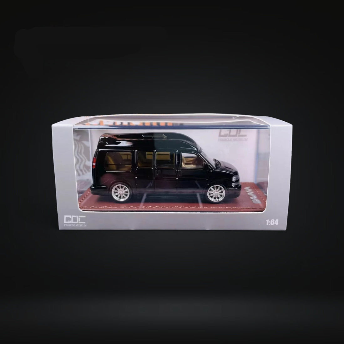 GMC Savana Van Lowered Modified Black 1:64 by GOC - 7