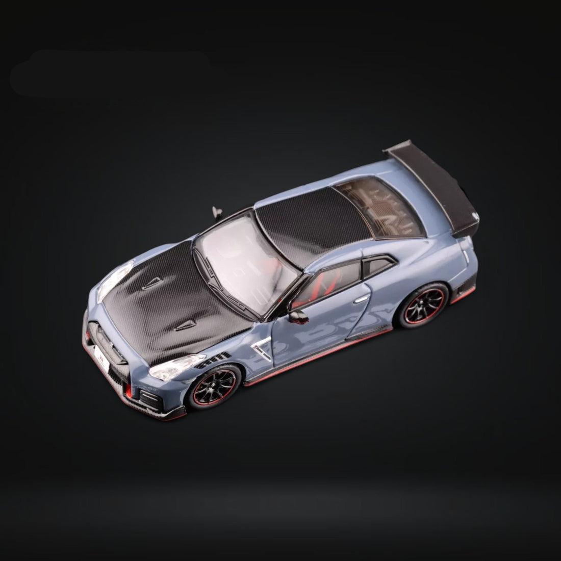 Nissan Skyline GT-R R35 Nismo Stealth Gray 1:64 IN64-R35NSE-STGR by Inno64 Top View