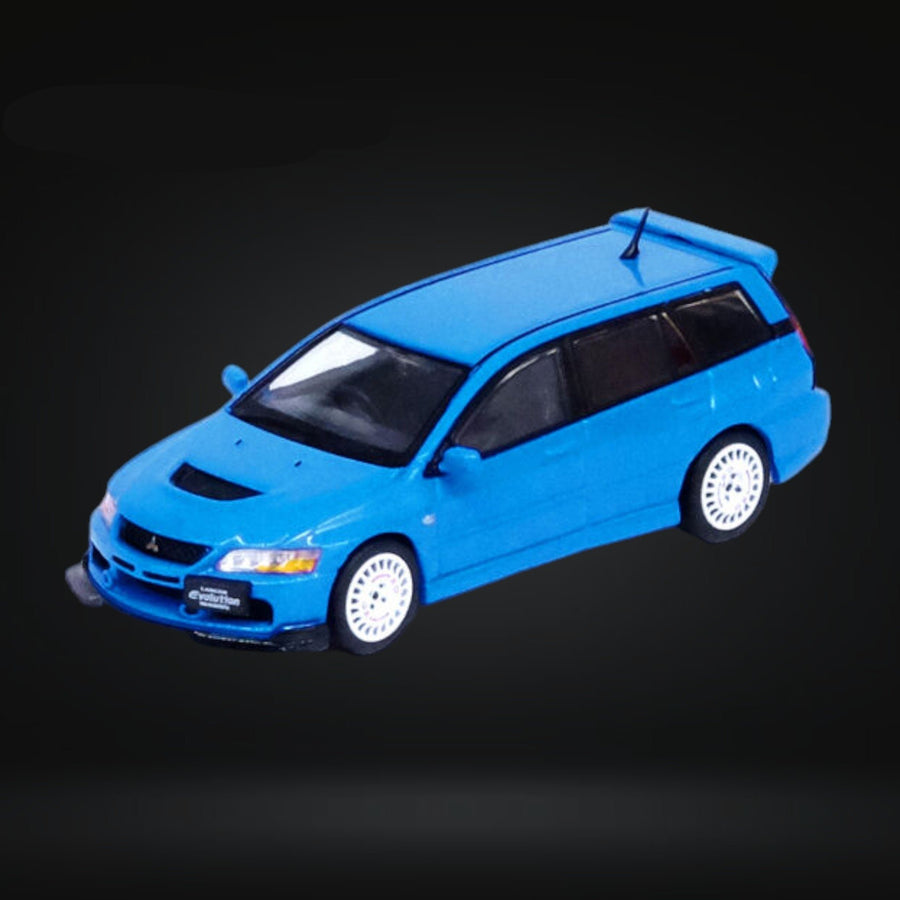 Mitsubishi Lancer Evolution IX Wagon Blue 1:64 by Inno64 IN64-EVO9W-BLU