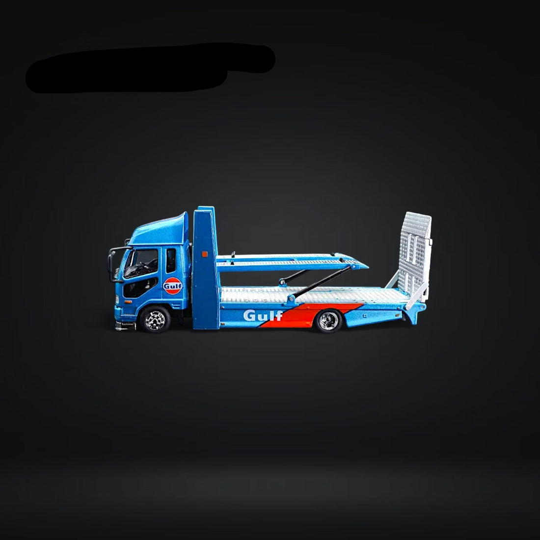 Mitsubishi Fuso Fighter Double-Decker MK2 Transport Truck Gulf Livery 1:64 by GCD - 2