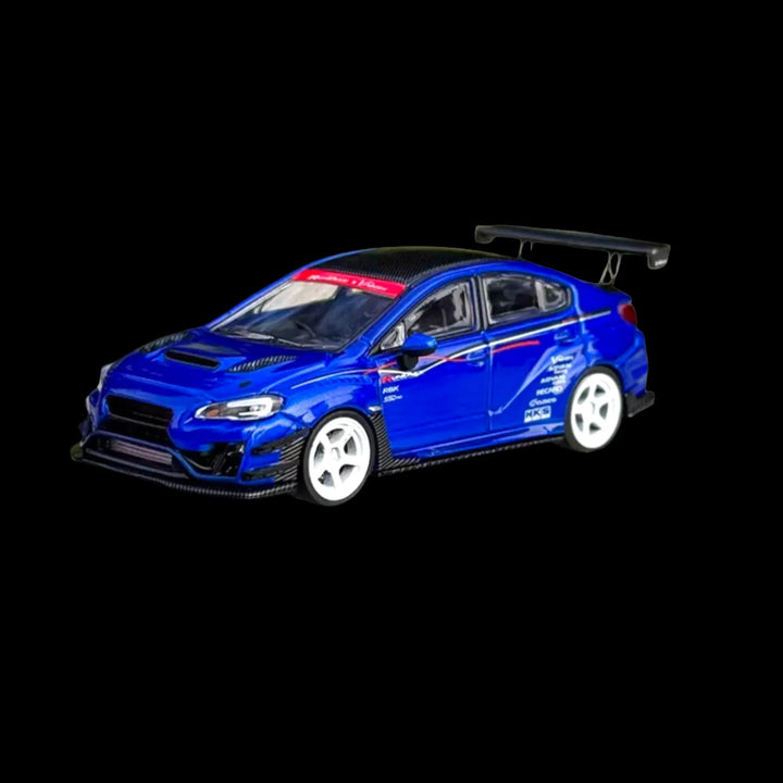 Subaru WRX STI Body Kit Blue Varis 1:64 by CM Model CM64-STI-01 Driver Side View