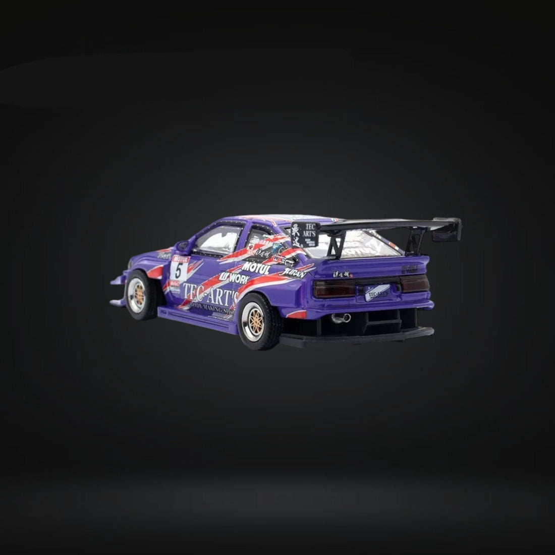 Toyota Sprinter Trueno AE86 TEC-ARTS in Purple 1:64 IN64-AE86N2-TECART by Inno64 - 3