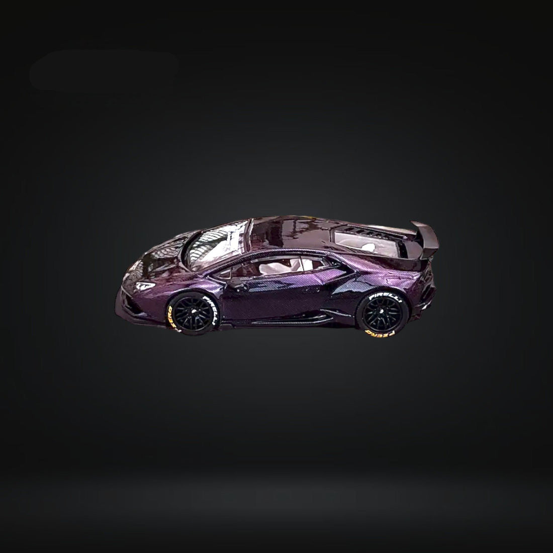 Lamborghini Huracan LP610 LB 1.0 Purple Carbon Fiber 1:64 by King Model Side View