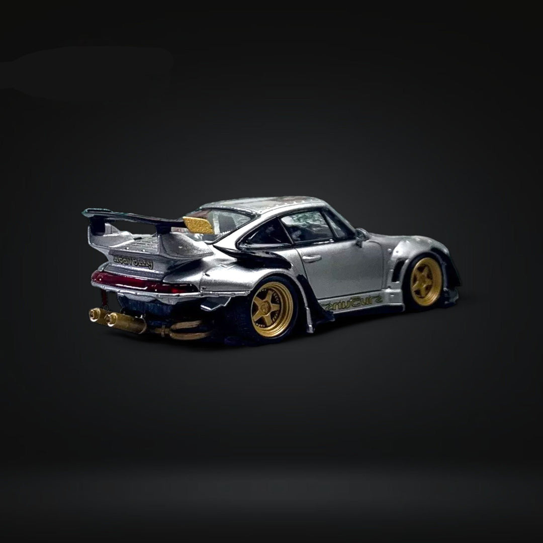 Porsche RWB 993 Heavenly Livery 1:64 by Street Weapon Angled Rear View