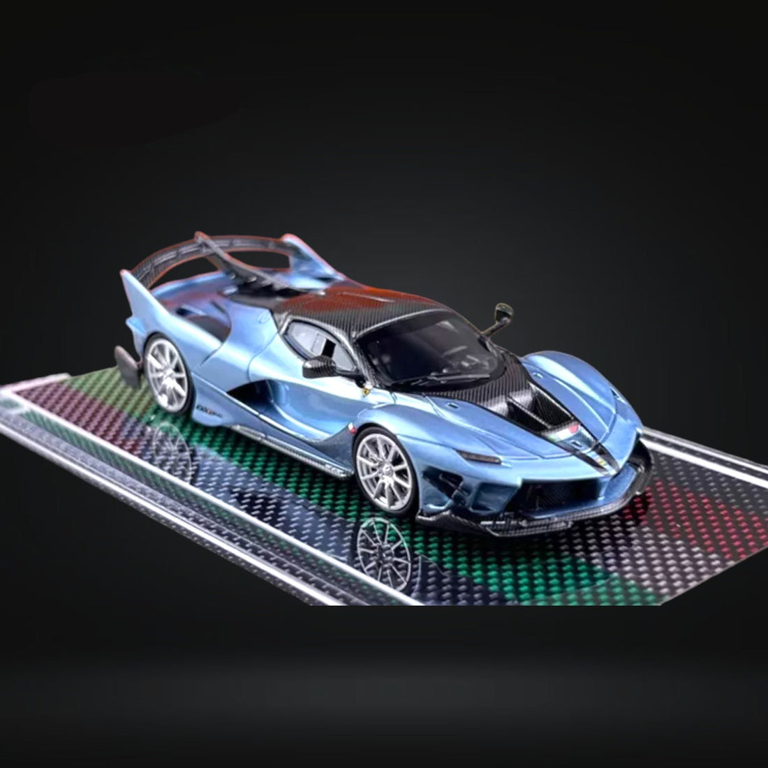 FXX-K Evo Ice Blue Resin Limited Edition 1:64 by U2 Angled Front View