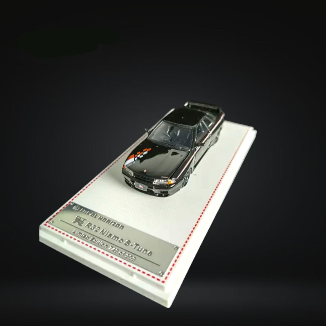 Nissan Skyline R32 GT-R 3rd Gen Nismo S-Tune Black Nismo Livery 1:64 by Focal Horizon Mounted View