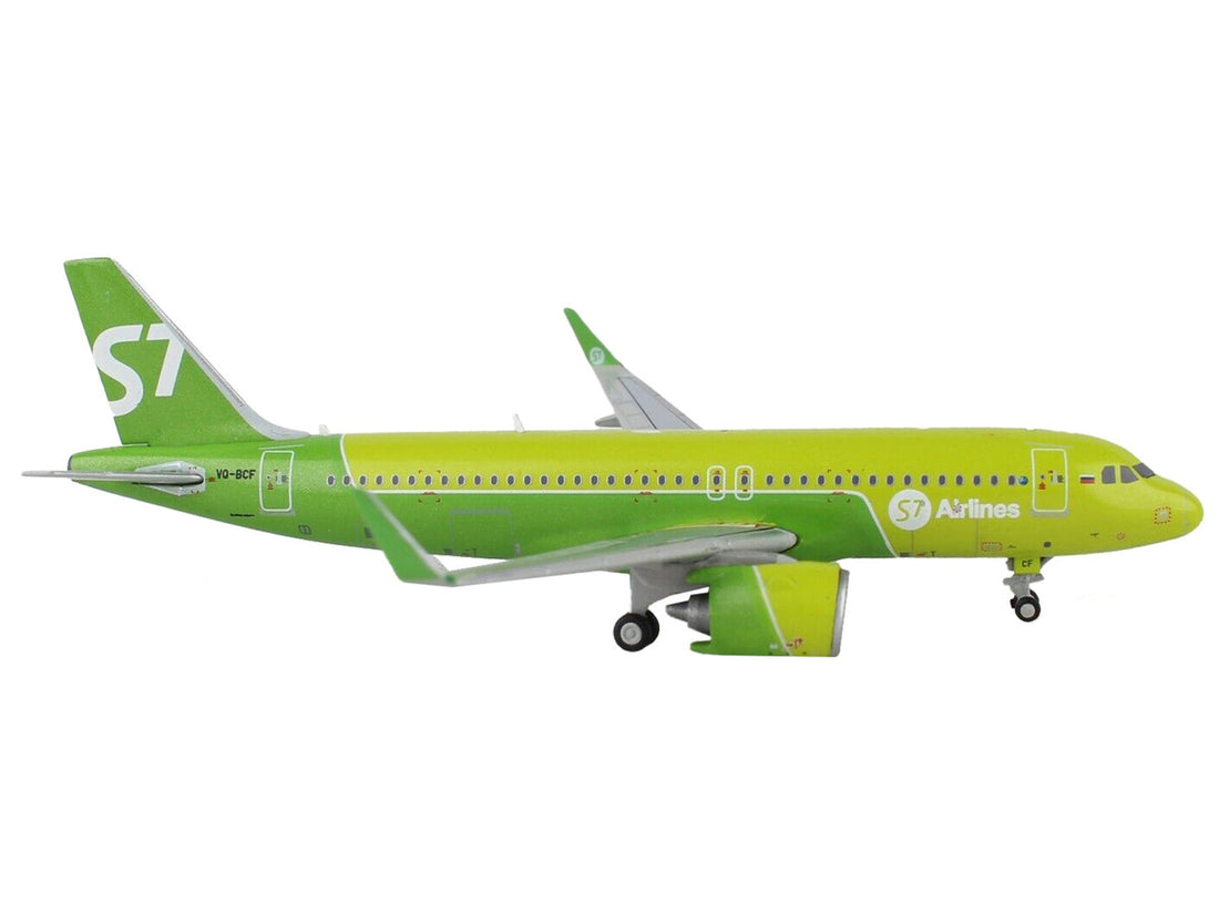 Airbus A320neo Commercial Aircraft "S7 Airlines" Green 1/400 Diecast Model Airplane by GeminiJets-1