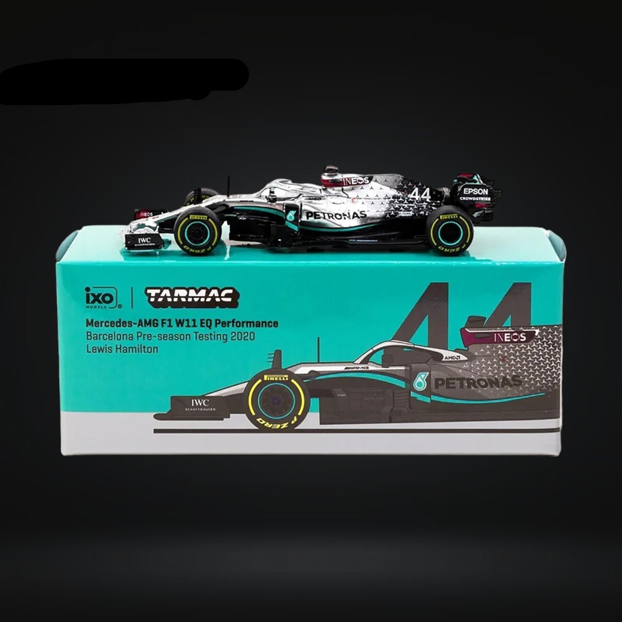 Mercedes-AMG F1 W11 EQ Performance Barcelona Pre-Season Testing 2020 Lewis Hamilton 1:64 by Tarmac Works 3