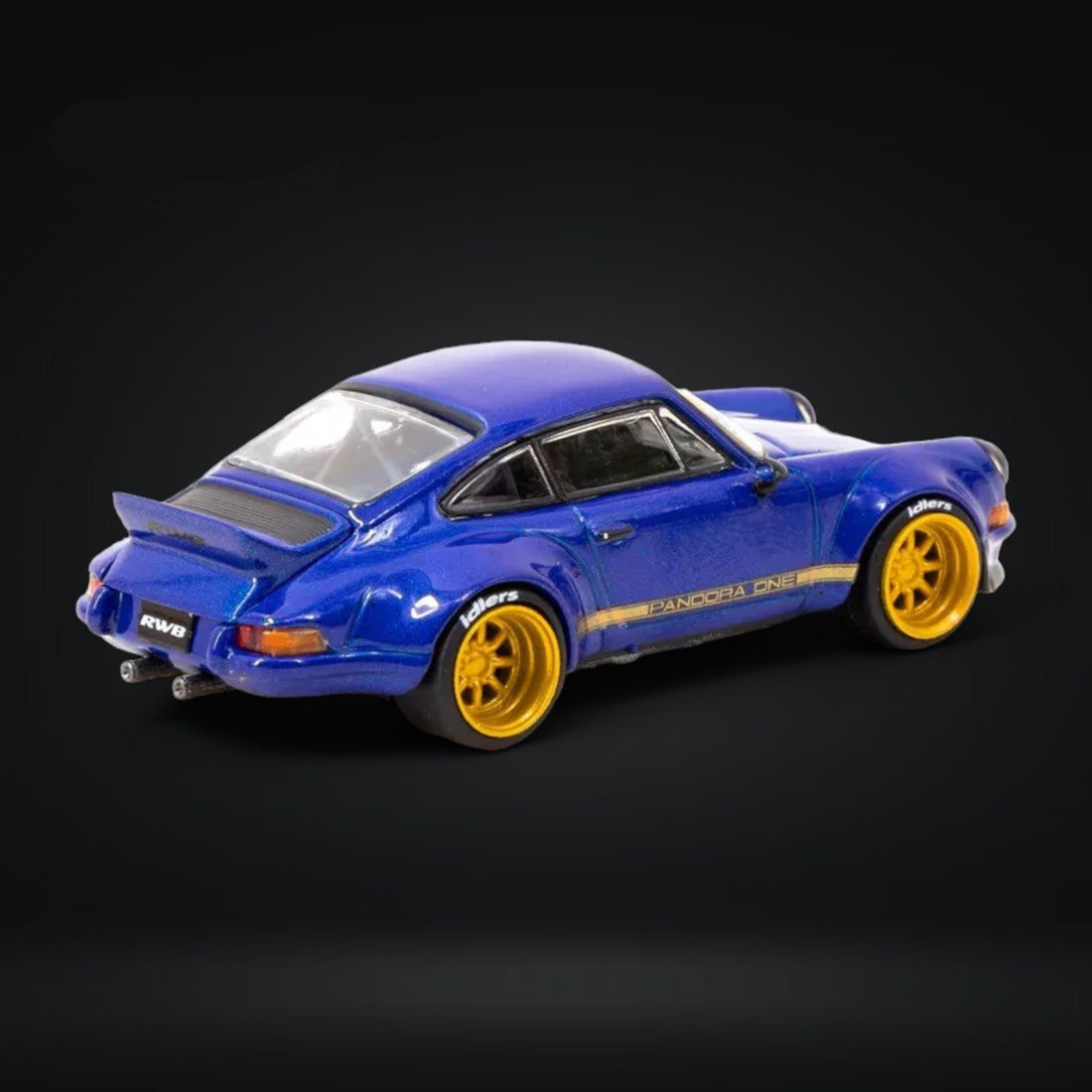 Porsche RWB Backdate Pandora One T64-046-PO 1:64 by Tarmac Works Angled Rear View