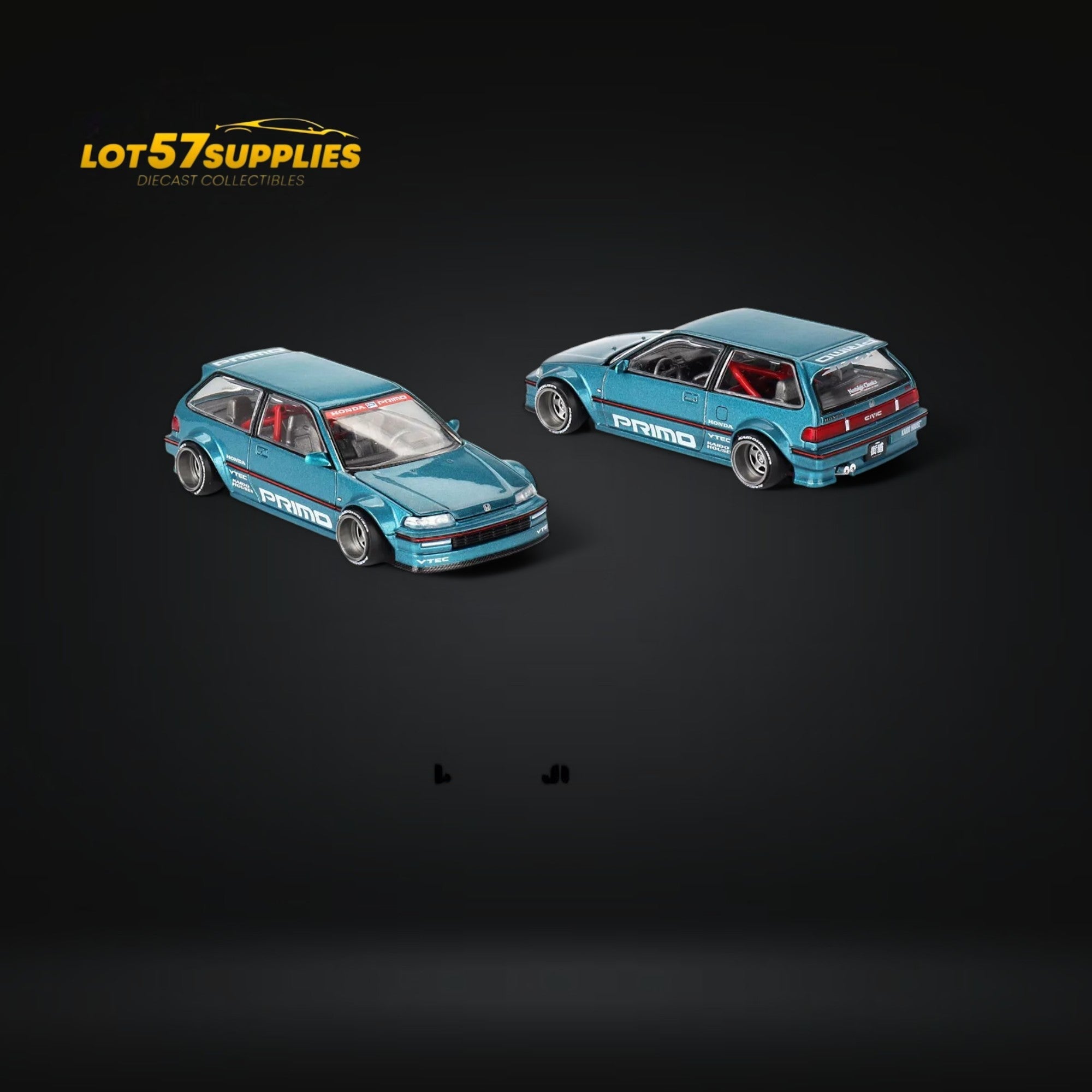 Honda Civic EF Tahitian Green V1 1:64 KHMG126 by Mini GT x Kaido House