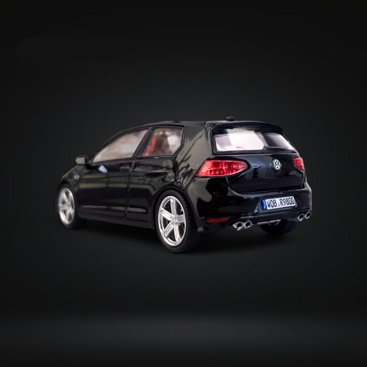 Volkswagen VW Golf R in Black 1:64 by Zoom Angled Rear View