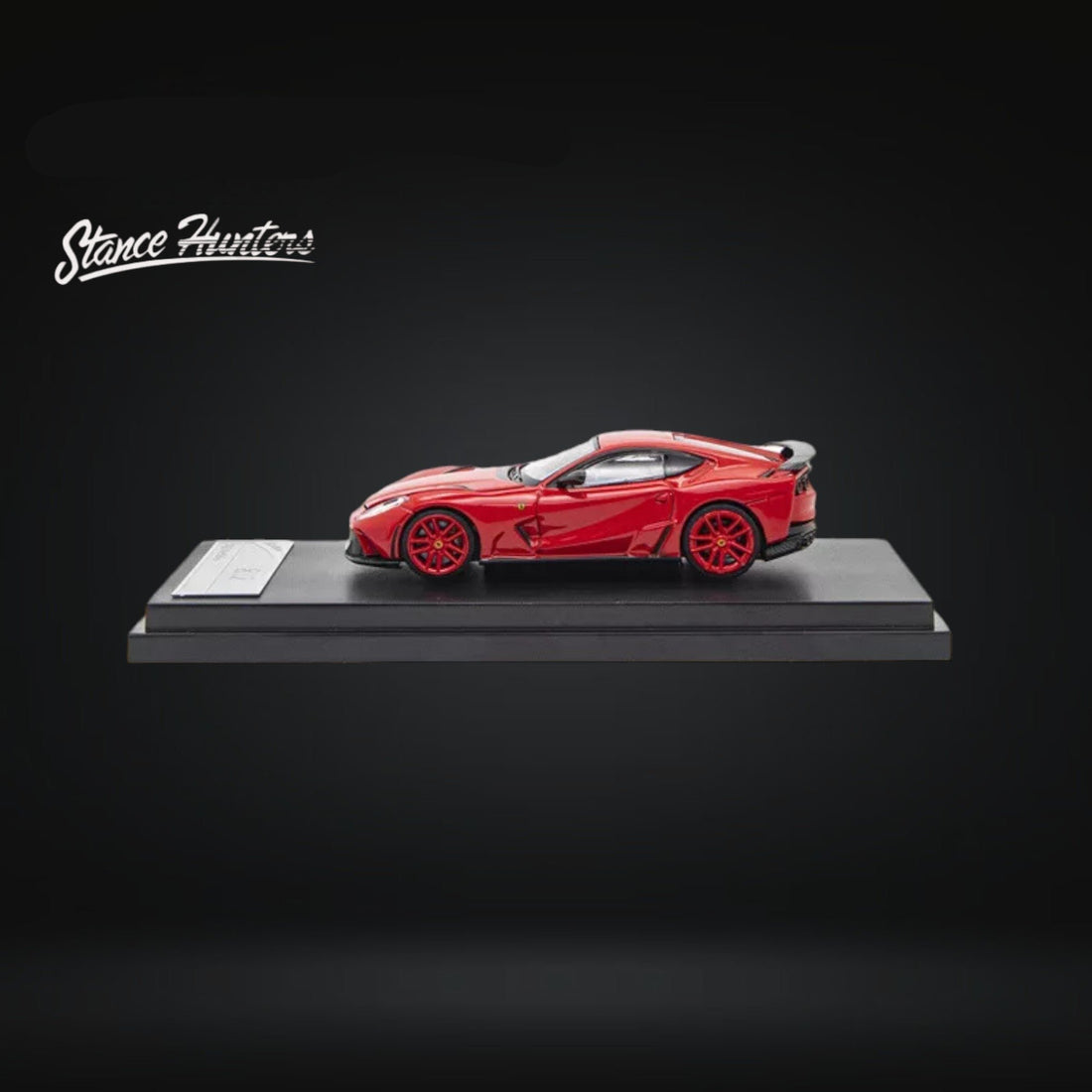 Ferrari Novitec 812 N-Largo Red 1:64 by Stance Hunters Mounted Side View