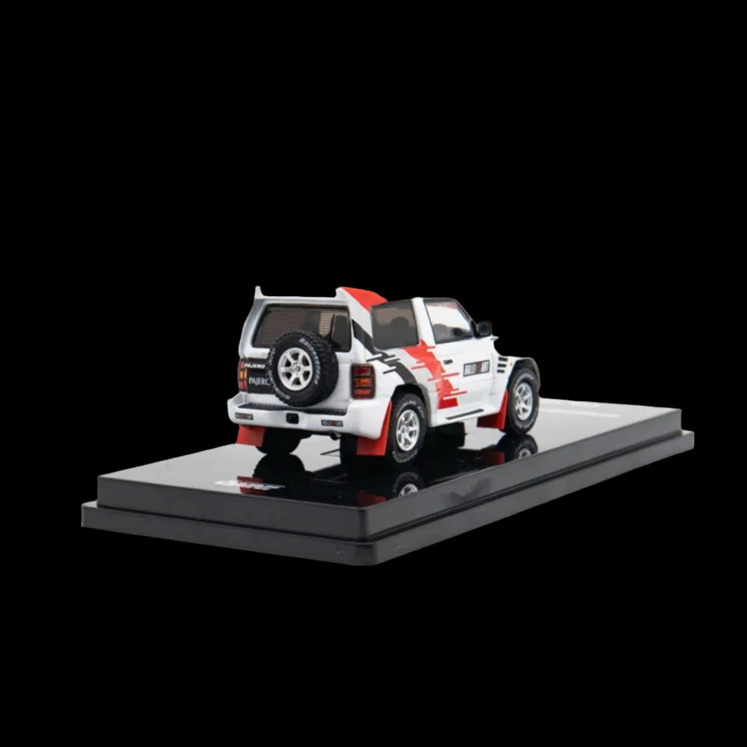 Mitsubishi Pajero Evolution "RALLIART" in White 1:64 by Inno64 IN64-EVOP-RAWHI Rear View