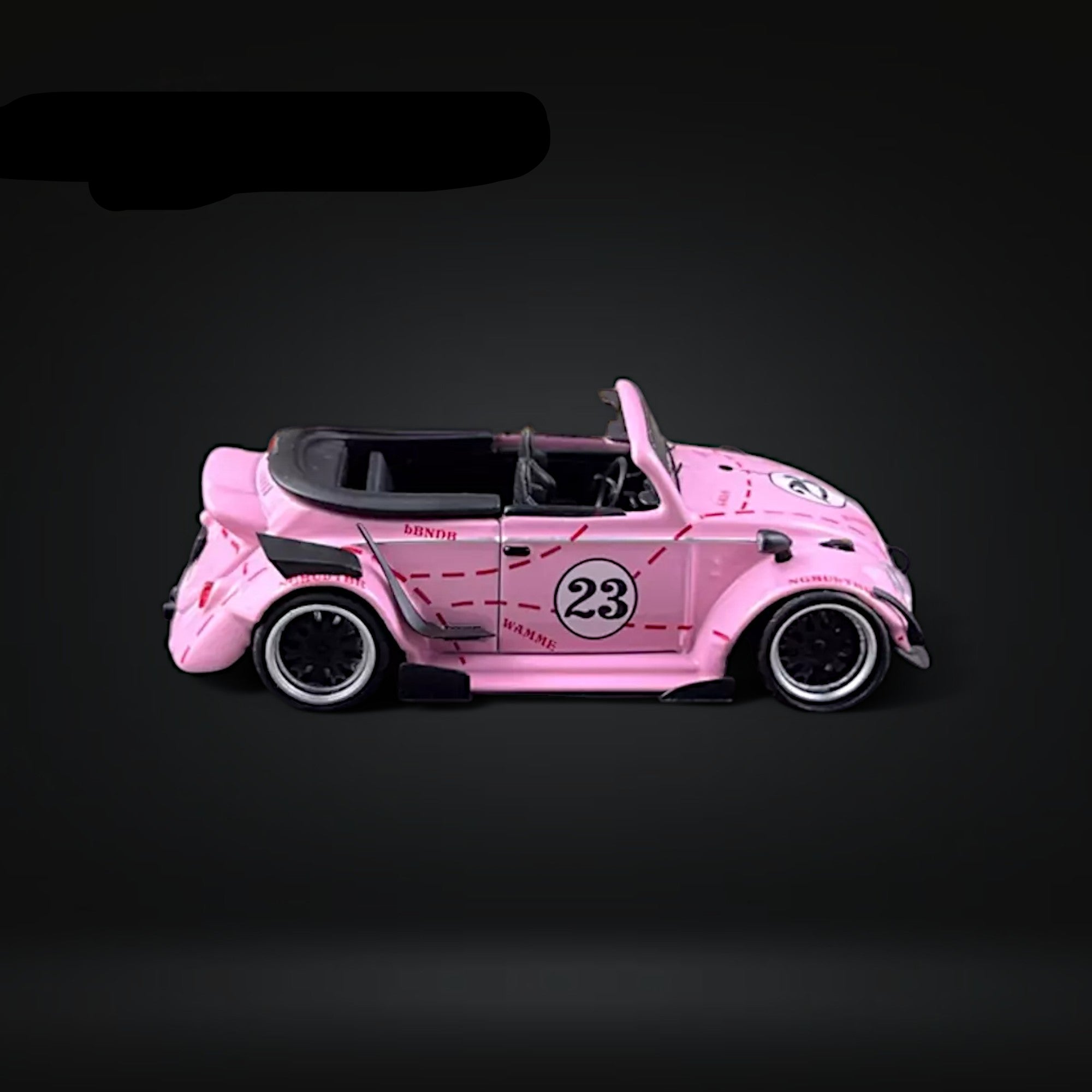 m*o様 トリビュートルアーズ レディーピッグ LADY PIG ベビーピッグ VW Beetle Convertible Cabriolet Pink Pig Livery 1:64 Limited to