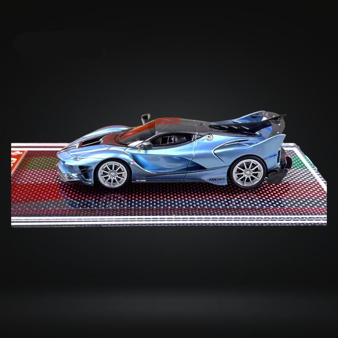 FXX-K Evo Ice Blue Resin Limited Edition 1:64 by U2 Side View Driver