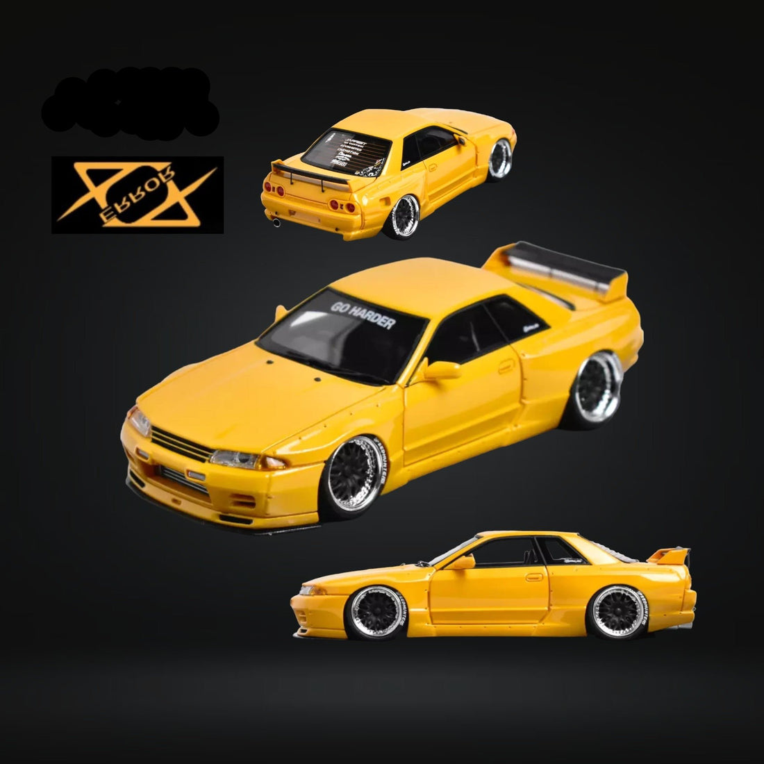 Nissan Skyline R32 Pandem Rocket Bunny Widebody Modified ORANGE YELLOW 1:64 by Error404