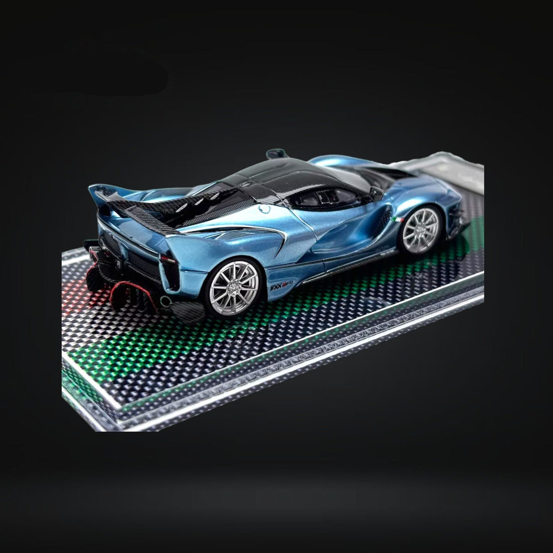 FXX-K Evo Ice Blue Resin Limited Edition 1:64 by U2 Angled Side View