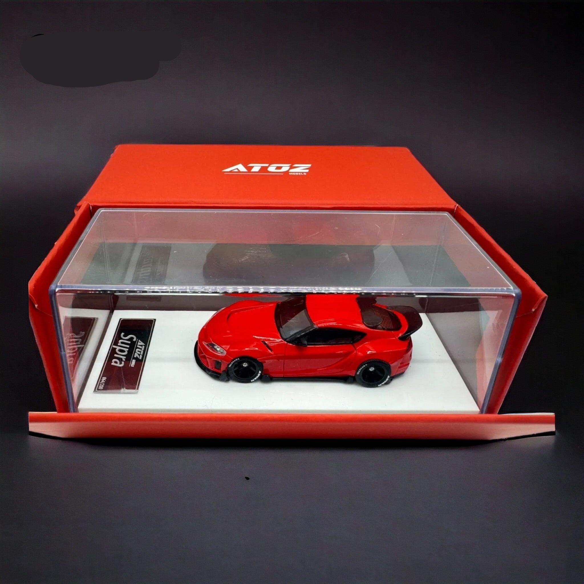 Toyota Supra GR in Red 1:64 Resin model by ATOZ 2