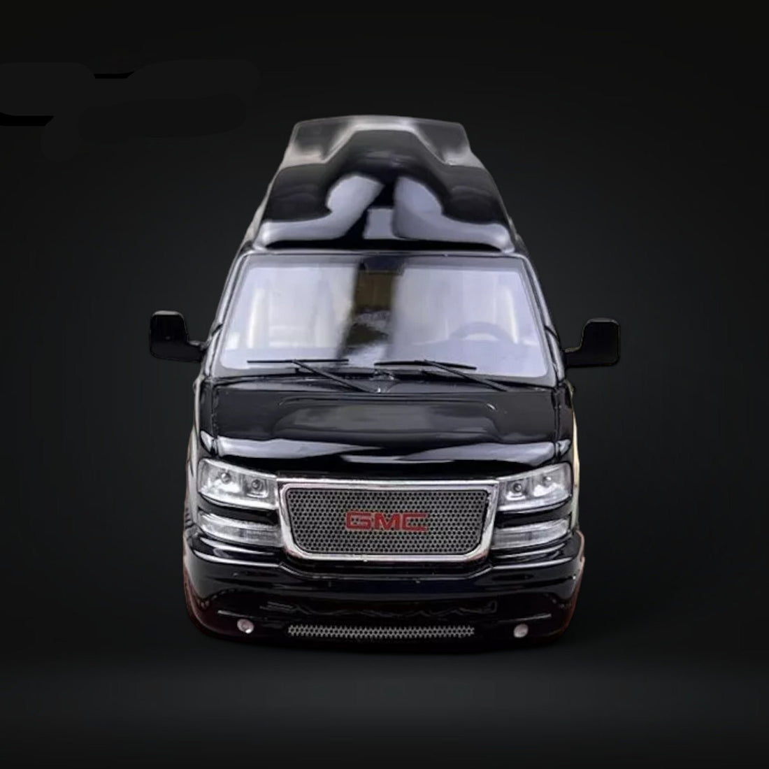 GMC Savana Van Lowered Modified Black 1:64 by GOC - 11