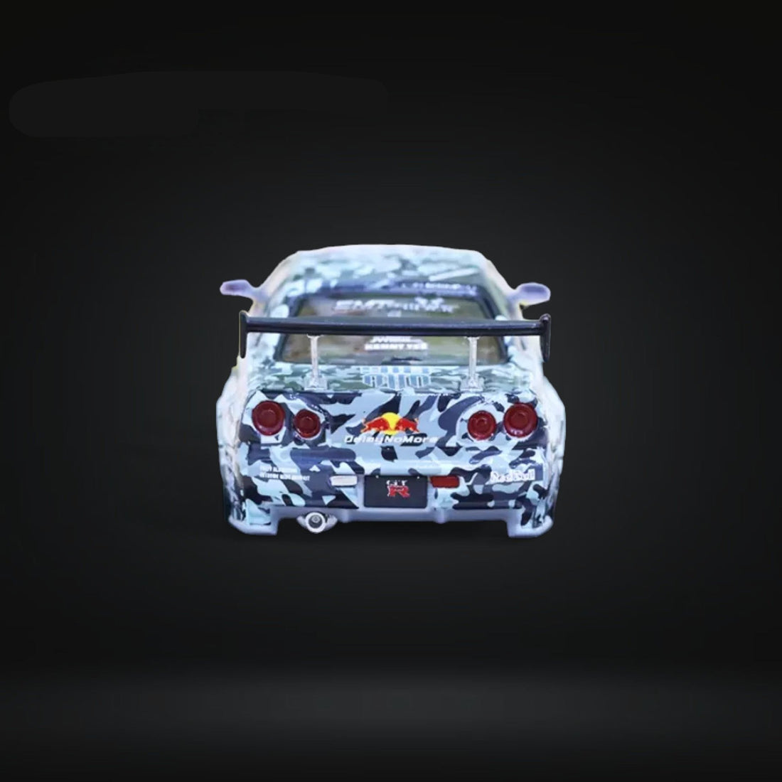 Nissan Skyline GT-R R34 Z-Tune in Red Bull Livery 1:64 Diecast Rear View