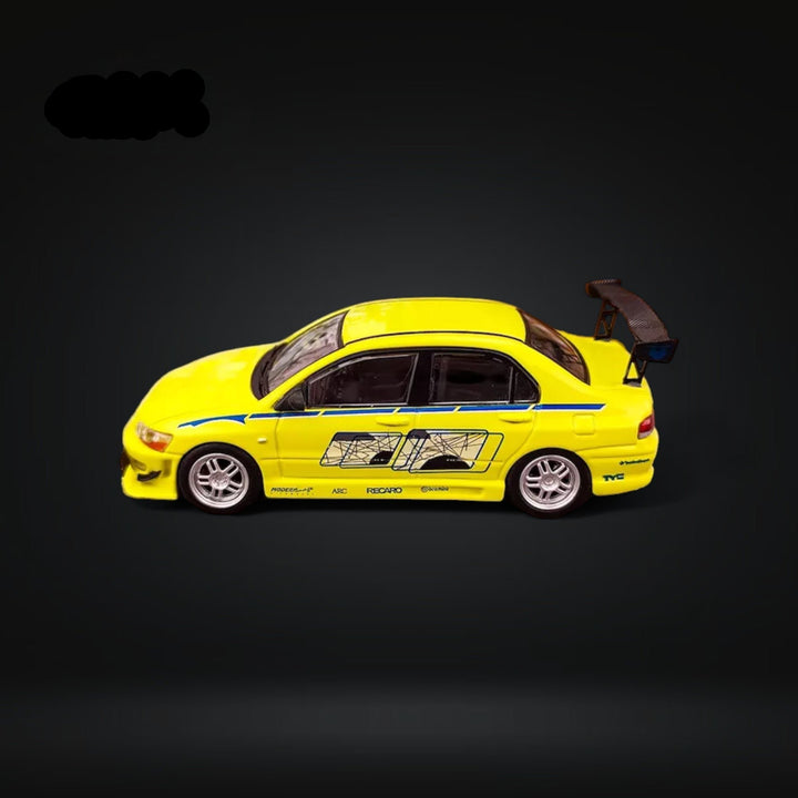 Mitsubishi Lancer Evolution EVO VII FNF Green Livery Figure Version 1:64 by Fast Speed Driver Side View