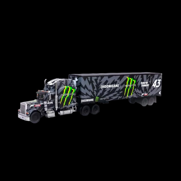 Peter Bildt V8 Semi-Trailer Green Grey Livery 1:64 by Fine Works64 Driver Side View