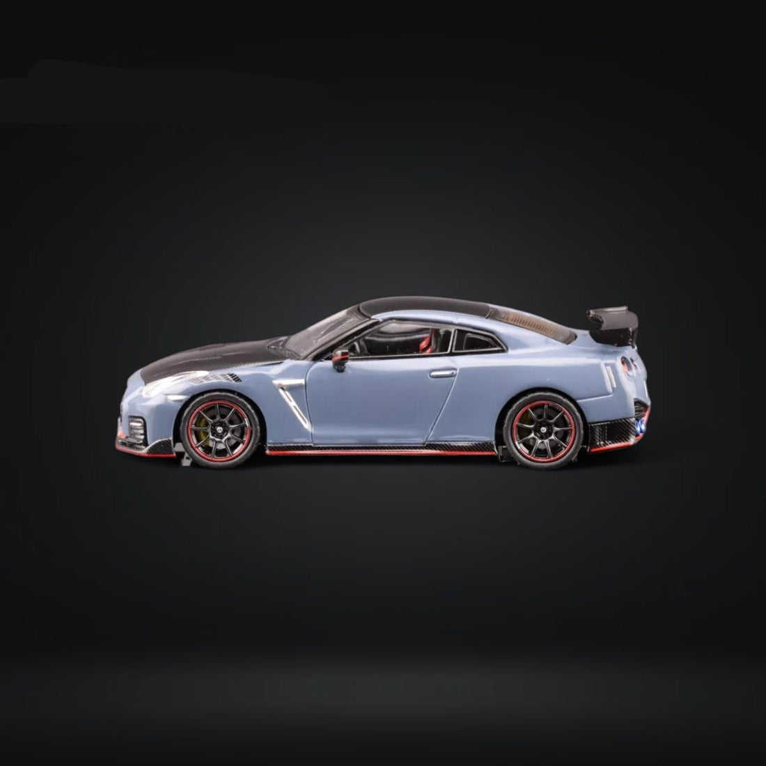 Nissan Skyline GT-R R35 Nismo Stealth Gray 1:64 IN64-R35NSE-STGR by Inno64 Side View