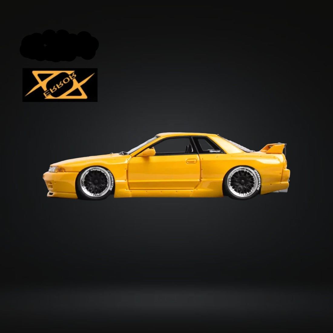 Nissan Skyline R32 Pandem Rocket Bunny Widebody Modified ORANGE YELLOW 1:64 by Error404 Side View