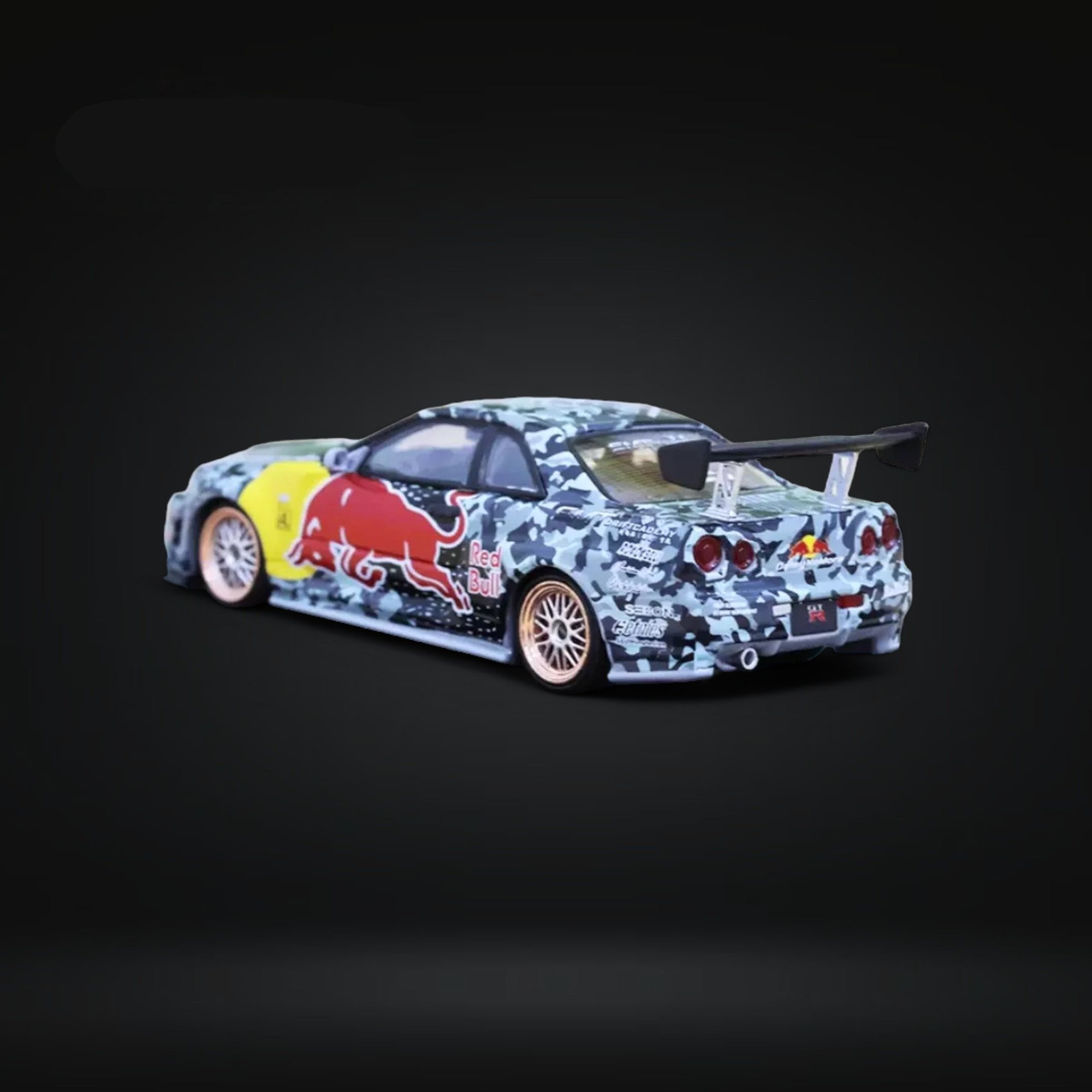 EN Sports Red Bull Nissan ラジコンボディ Nissan Skyline GT-R R34 Z-Tune in Red Bull Livery 1:64 Diecast by