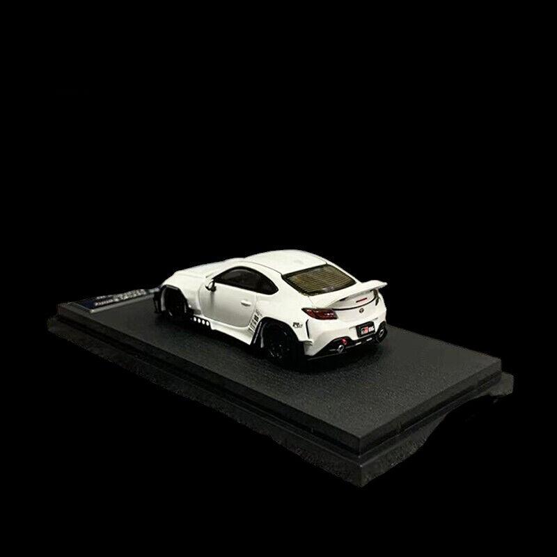 Toyota GR86 Rocket Bunny Pandem in White 1:64 by Fuji Angled Rear View