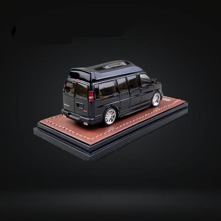 GMC Savana Van Lowered Modified Black 1:64 by GOC - 1