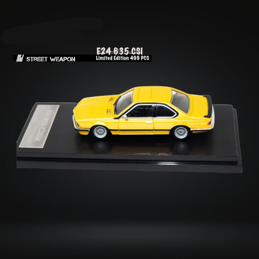 BMW E24 635 CSI in Yellow 1:64 by Street Weapon Side View