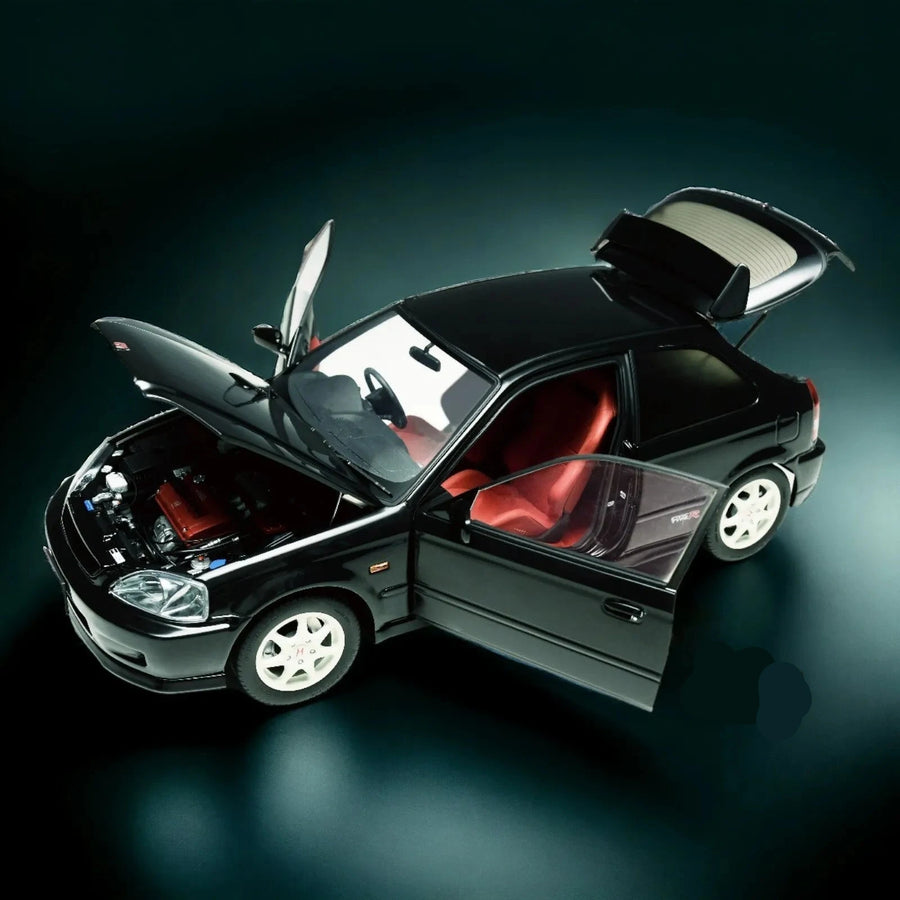 Honda Civic Type-R EK9-120 BLACK Fully Openable 1:18 by MOTORHELIX