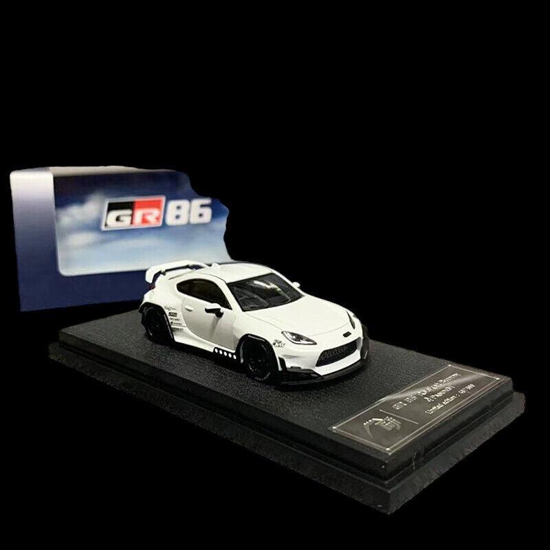 Toyota GR86 Rocket Bunny Pandem in White 1:64 by Fuji Mounted View