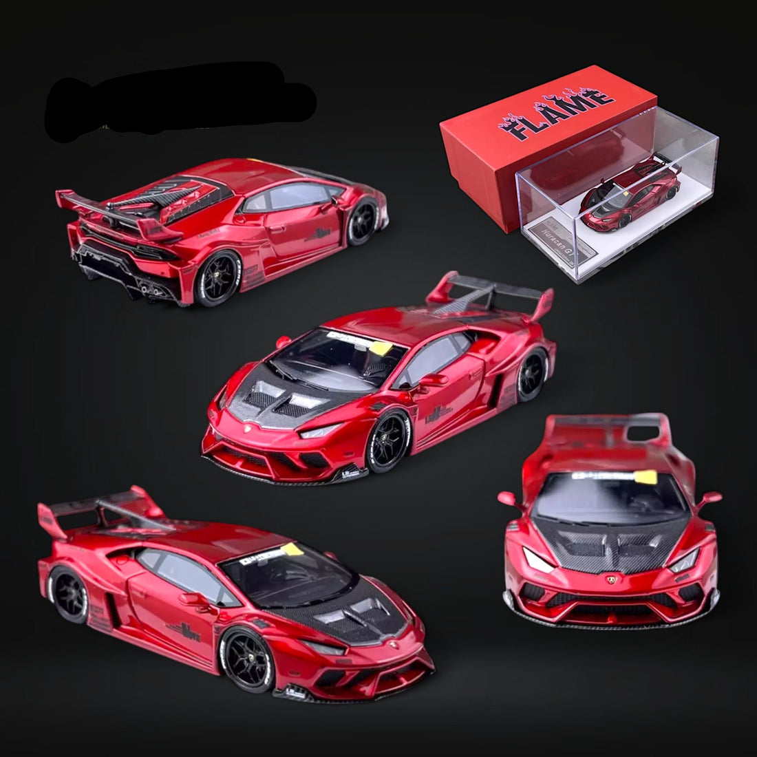 Lamborghini Huracan GT LP610 Metallic Red Resin Model 1:64 by Flame Model