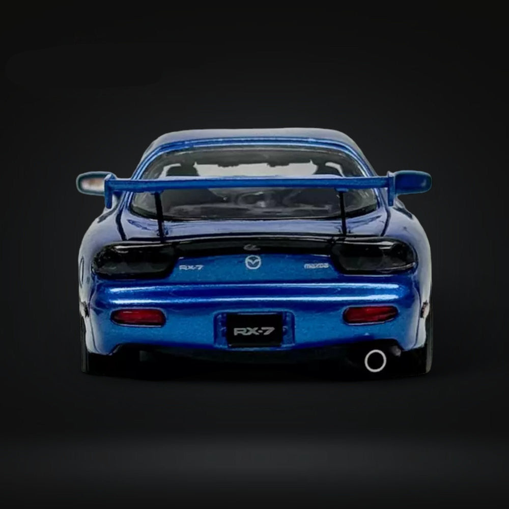 Mazda RX-7 FD3S Metallic Blue Fully Openeable Luxury Base 1:64 by PGM