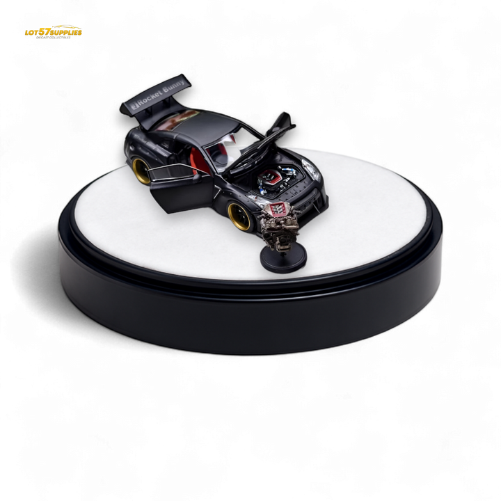 Nissan Rocket Bunny R35 - Matte Black Luxury version 1:64 by PGM