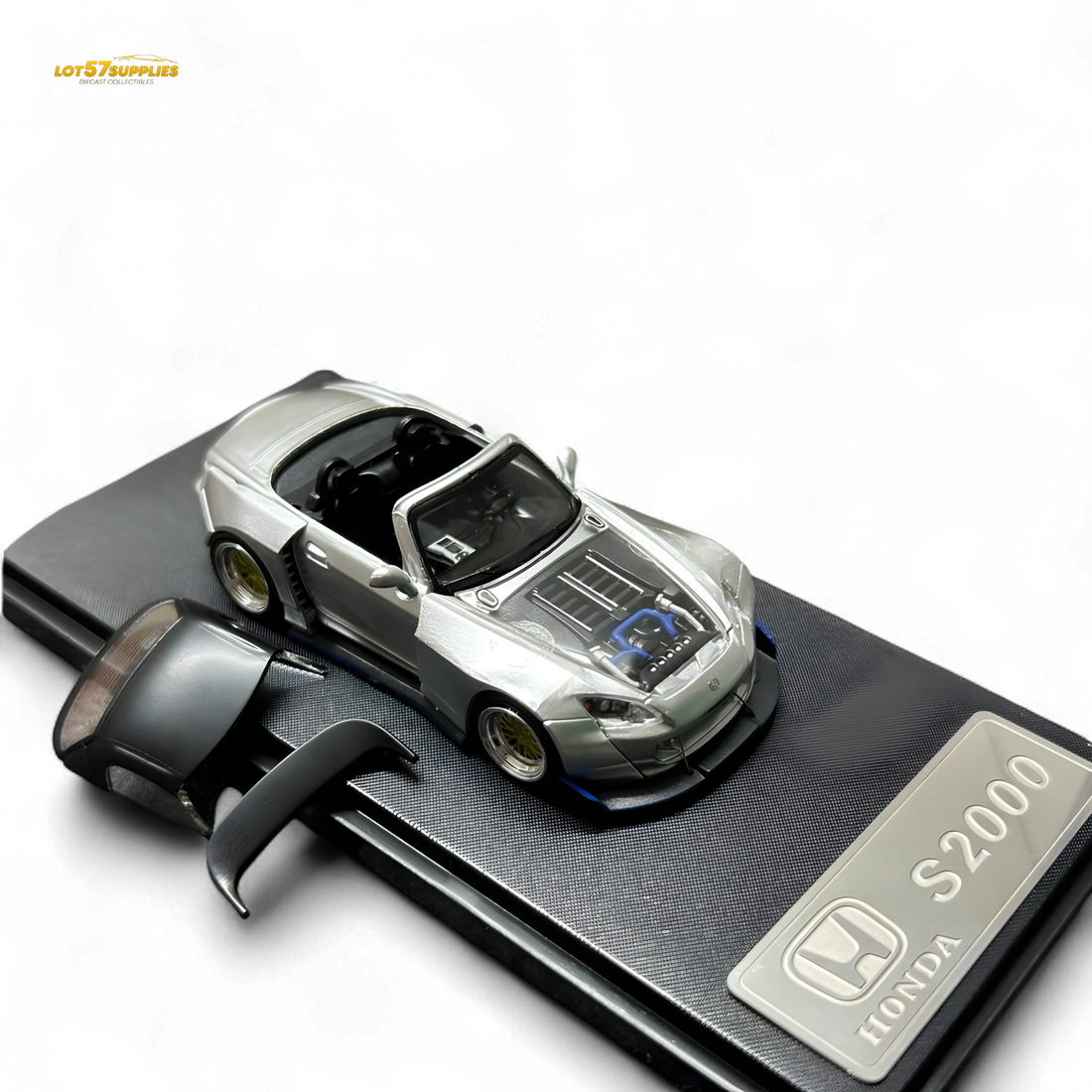 Honda S2000 Wide-Body Roadster Silver by Rhino Model RM 1:64