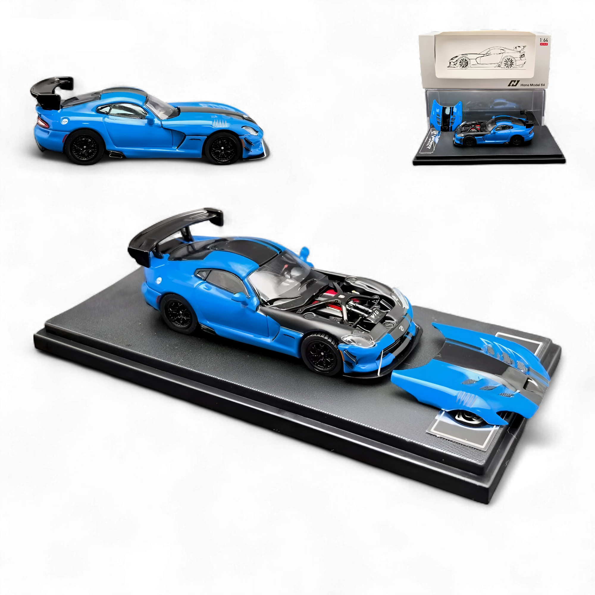 Dodge VIPER ACR - Competition Blue 1:64 by Hone Model 