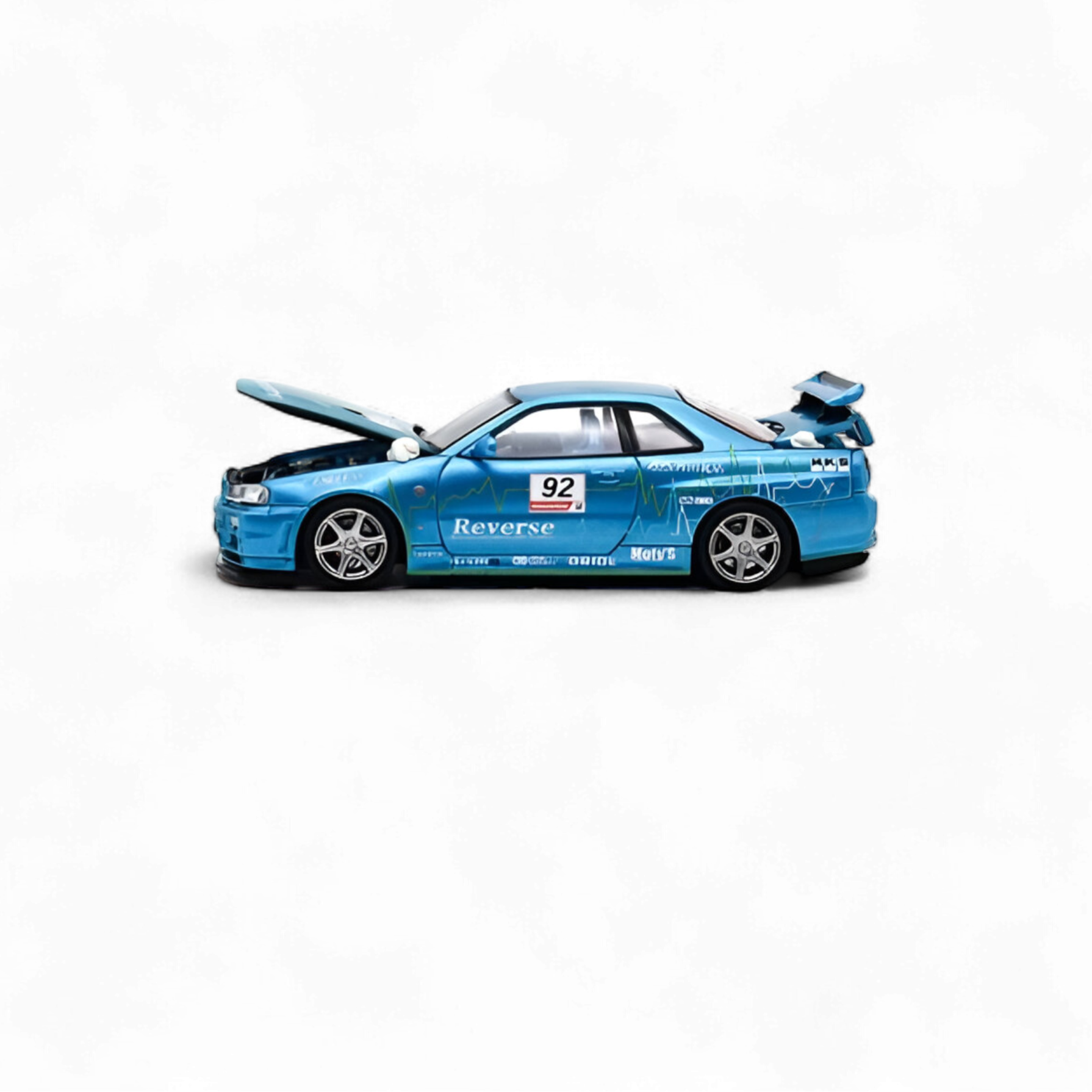 Nissan Skyline R34 Blue #92 - With Figure 1:64 by Cool Art  2