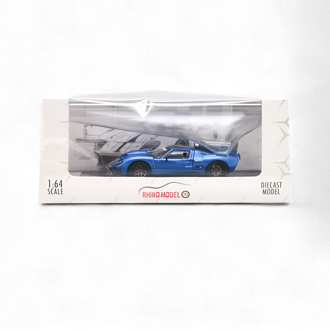 Ford GT40 - Blue 1:64 by Rhino Model  4